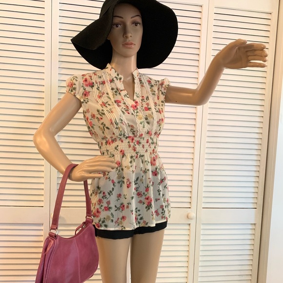 Candie's Tops - Candies Sheer Floral Blouse